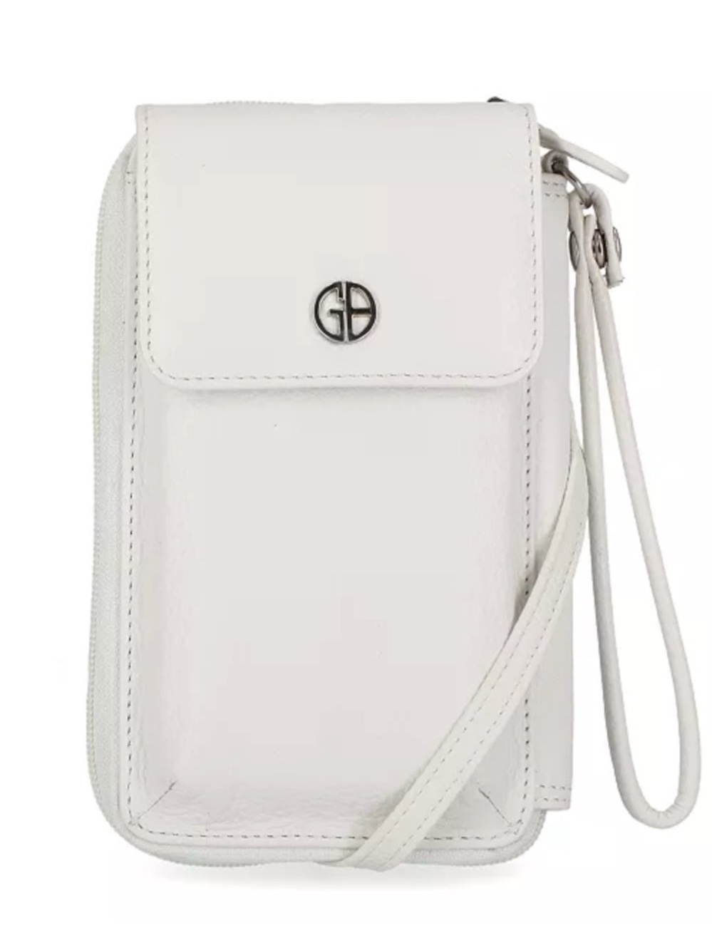Giani Bernini White Wristlet Phone Crossbody